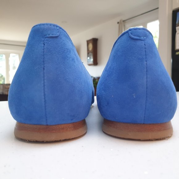 Marc Fisher Royal Blue Suede Pointed Toe Flats Size 8.5 Like Brand New - Picture 14 of 15